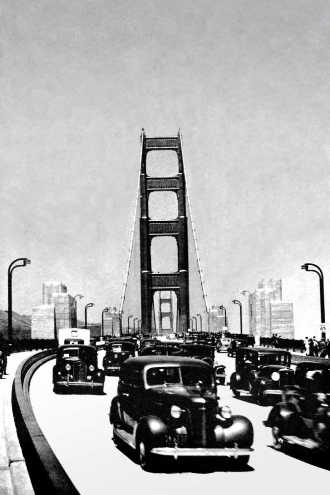 Wall Art Painting id:97079, Name: The Golden Gate Bridge, San Francisco, CA, Artist: Vintage San Francisco