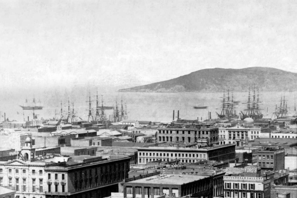 Wall Art Painting id:97088, Name: City Bay View, San Francisco, CA, Artist: Vintage San Francisco