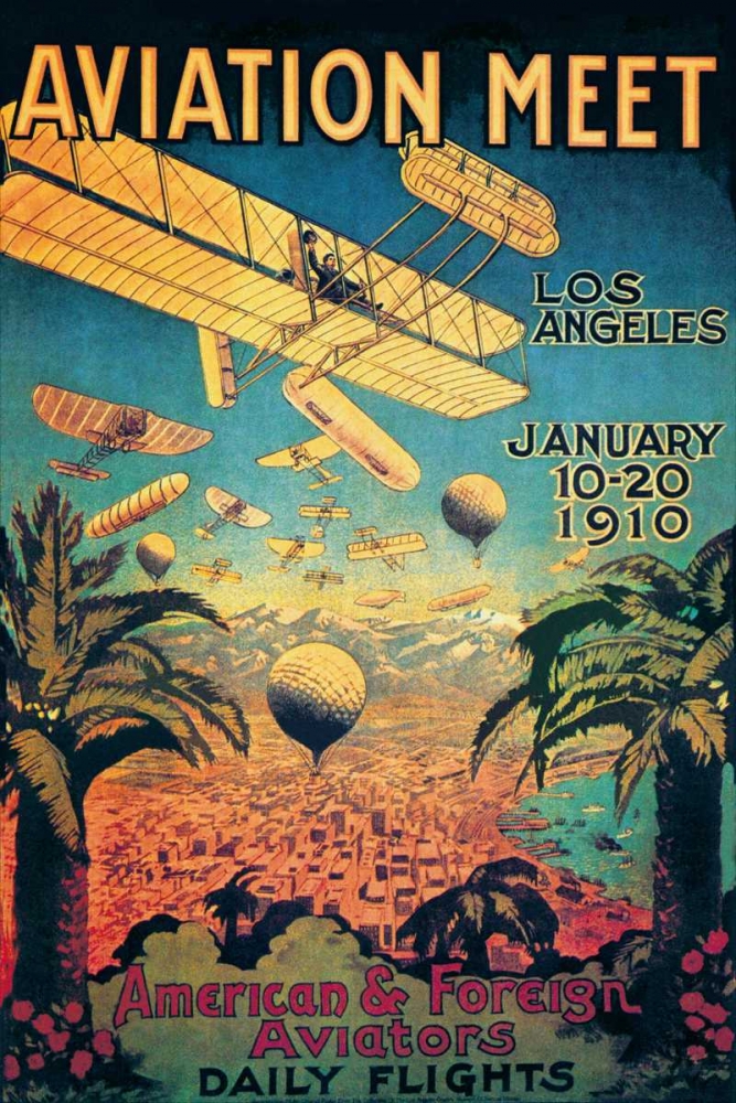 Wall Art Painting id:96730, Name: Aviation Meet in Los Angeles, Artist: Unknown