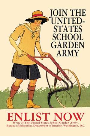 Wall Art Painting id:188438, Name: Join the United States School Garden Army, Artist: Penfield, Edward