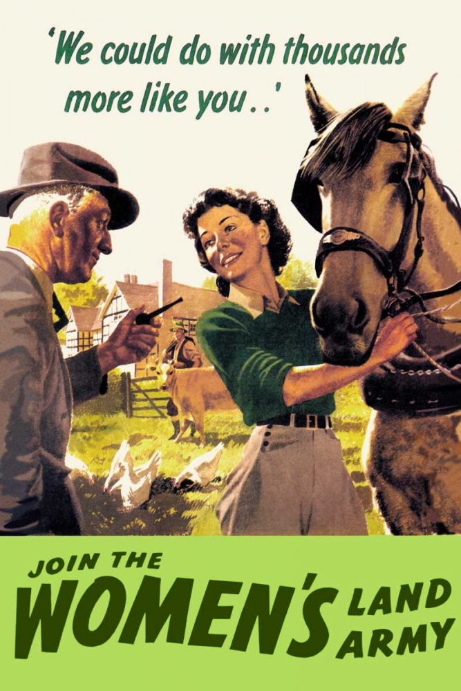 Wall art: Join the Womens Land Army, by Cross