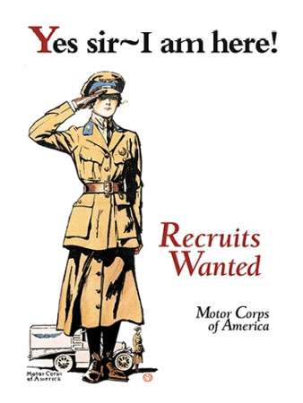 Art Print: Recruits Wanted: Motor Corps of America