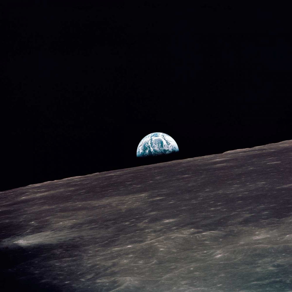Wall art: Earthrise, viewed from Apollo 10, 1969, by NASA
