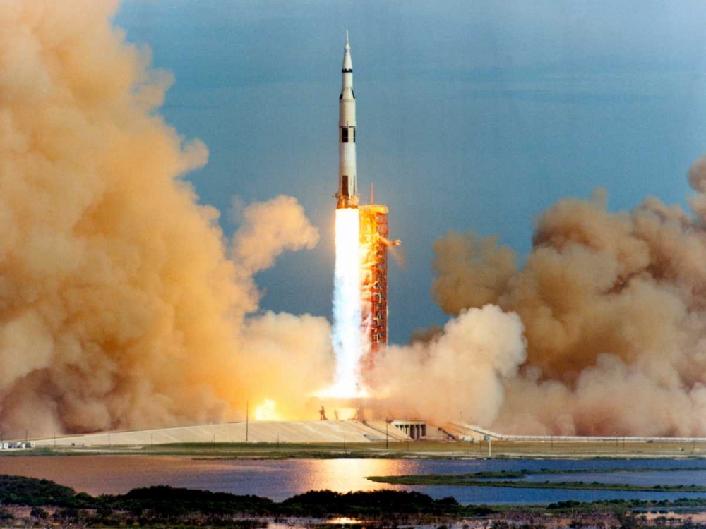 Wall art: Launch of the Apollo 15 Mission to the Moon, 1971, by NASA