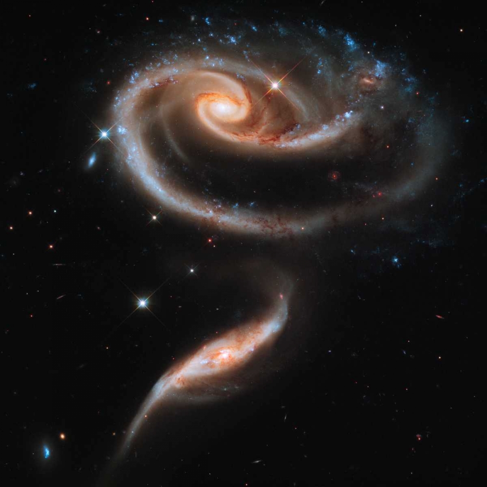 Wall Art Painting id:93063, Name: Interacting Galaxies, Artist: NASA