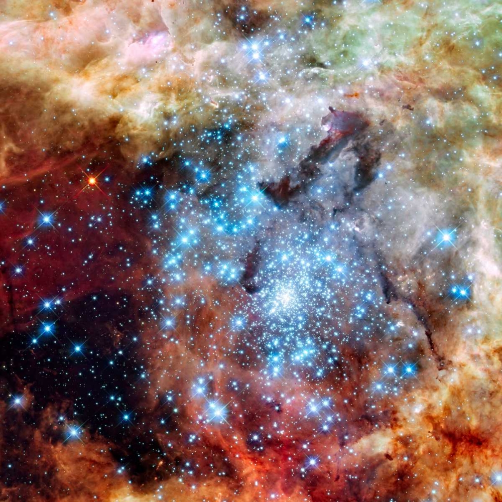 Wall art: Merging Clusters in 30 Doradus, by NASA