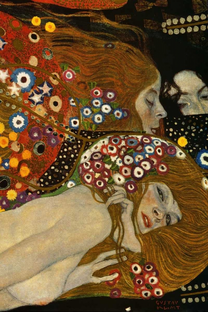 Wall Art Painting id:93085, Name: Sea Serpents V - right, Artist: Klimt, Gustav