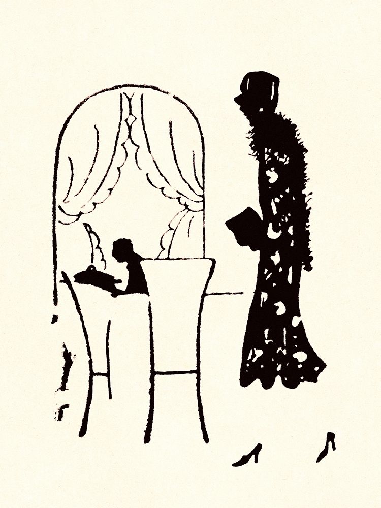 Art Print: Dressed Woman Walks Into a Restaurant