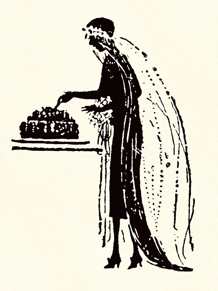 Art Print: Bride Cuts Her Wedding Cake