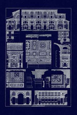 Wall Art Painting id:188559, Name: Barrel Vaults of the Renaissance (Blueprint), Artist: Buhlmann, J.