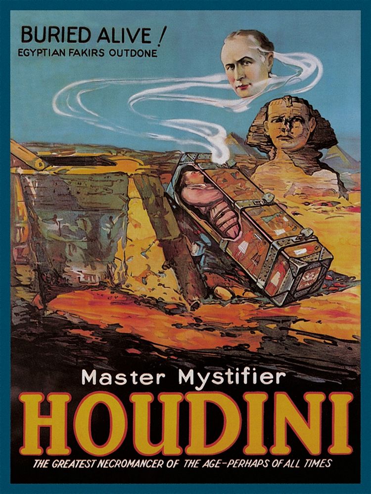 Art Print: Magicians: Literary Digest: Houdini Buried Alive