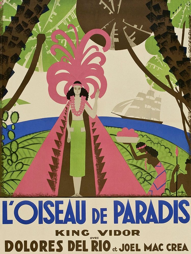 Art Print: Vintage Film Posters: Bird of Paradise Loiseau de Paradis