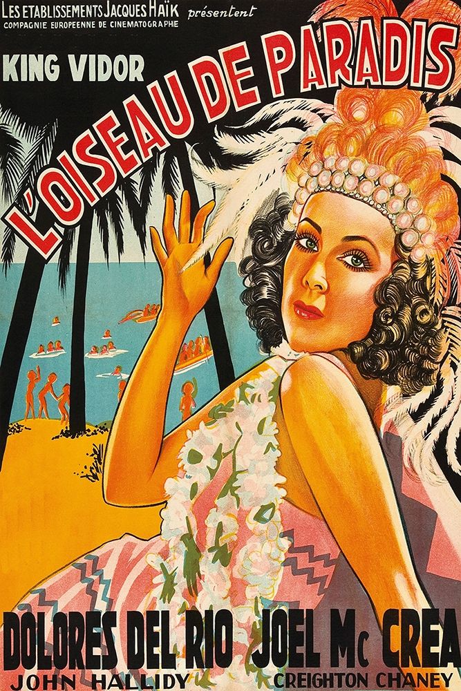 Art Print: Vintage Film Posters: Bird of Paradise Loiseau de Paradis