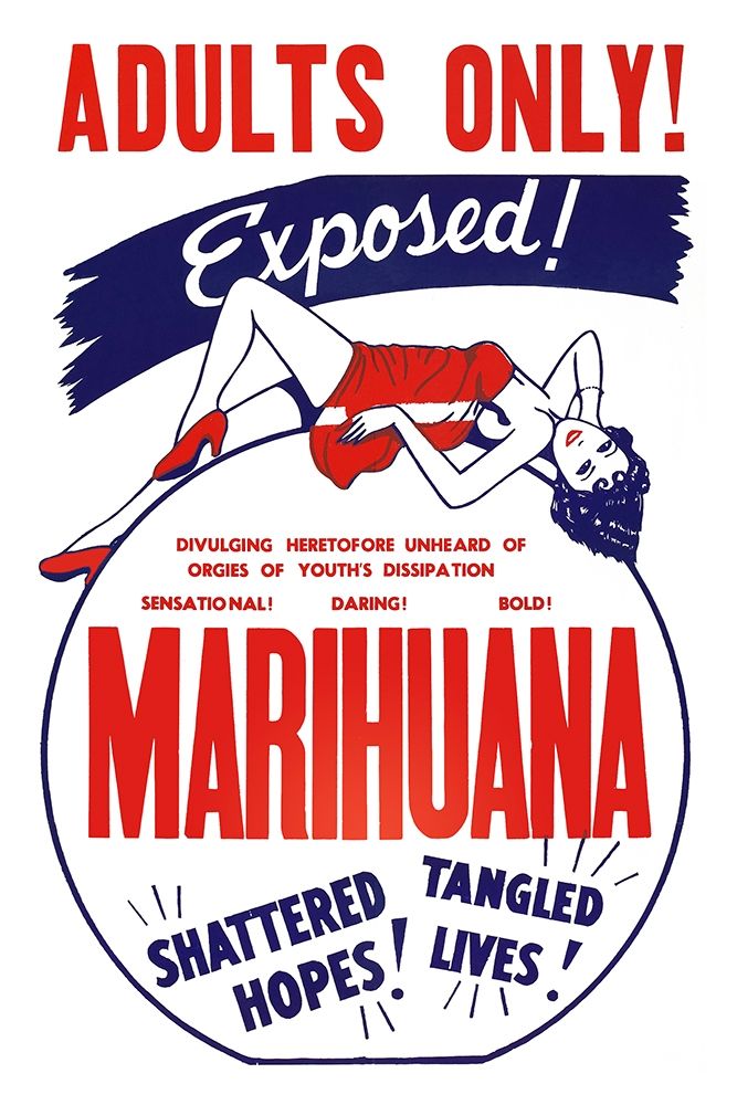 Wall Art Painting id:270008, Name: Vintage Vices: Adults Only! Marihuana, Artist: Vintage Vices