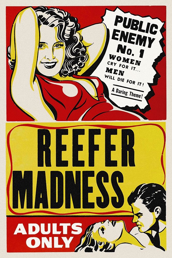 Wall Art Painting id:270017, Name: Vintage Vices: Reefer Madness, Artist: Vintage Vices