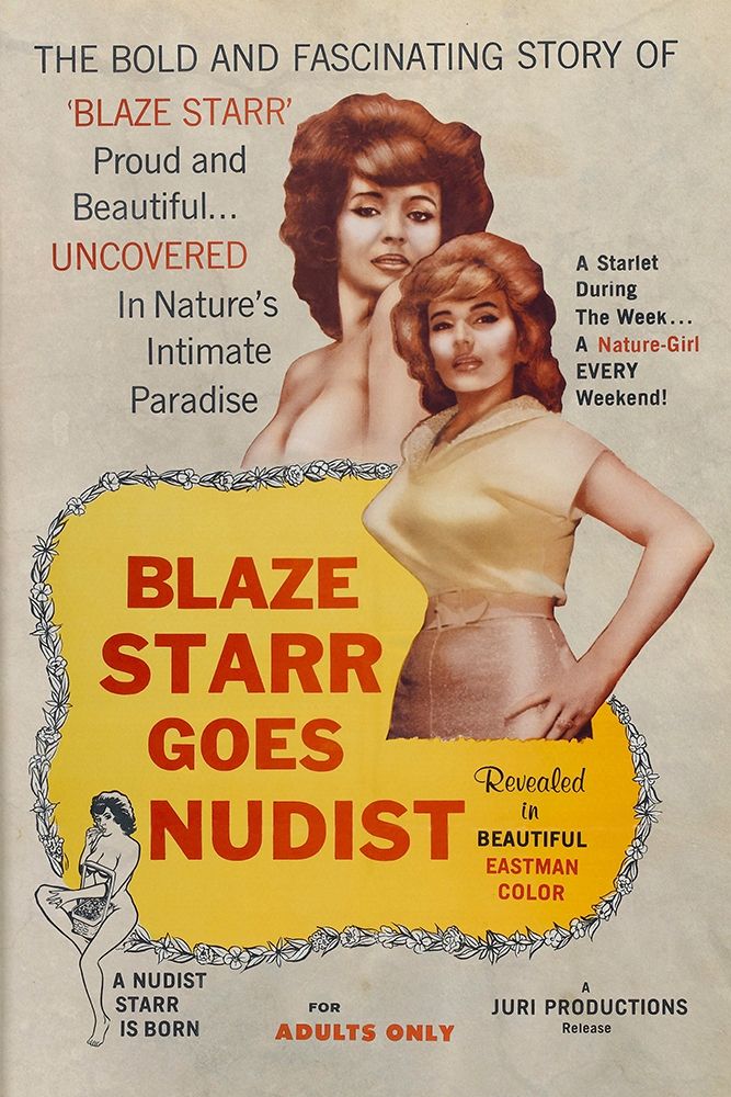 Wall Art Painting id:270020, Name: Vintage Vices: Blaze Star Goes Nudist, Artist: Vintage Vices