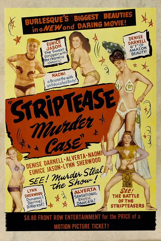 Wall Art Painting id:270023, Name: Vintage Vices: Striptease Murder Case, Artist: Vintage Vices