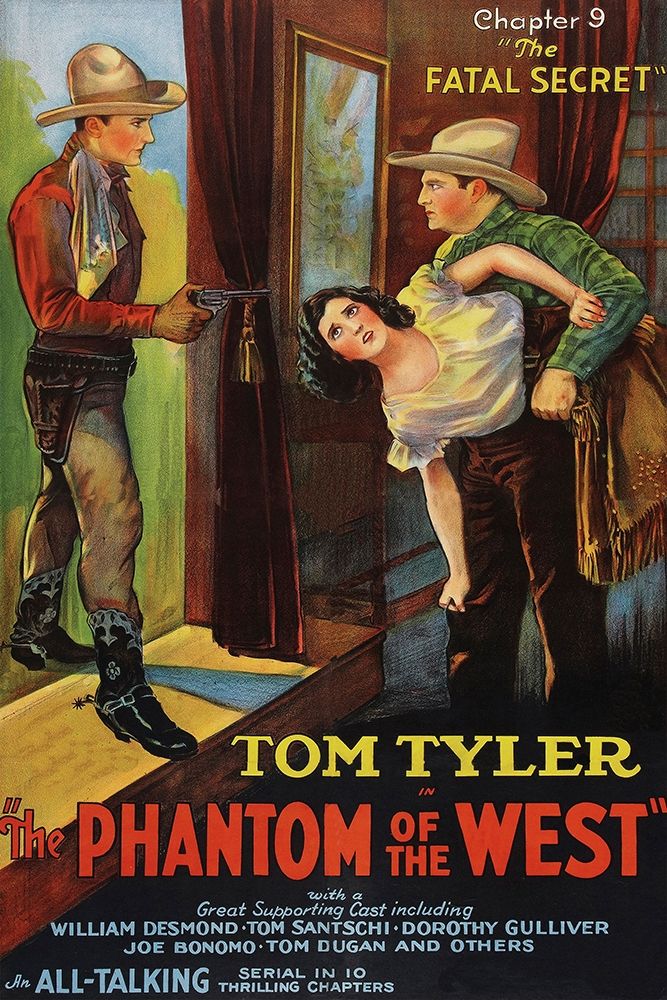 Art Print: Vintage Westerns: Phantom of the West - Fatal Secret