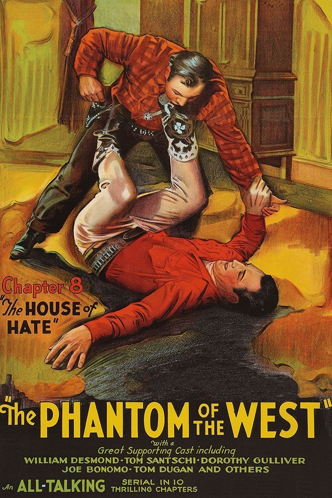 Art Print: Vintage Westerns: Phantom of the West - House of hate