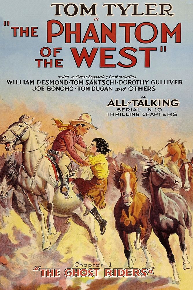 Art Print: Vintage Westerns: Phantom of the West - Ghost Riders