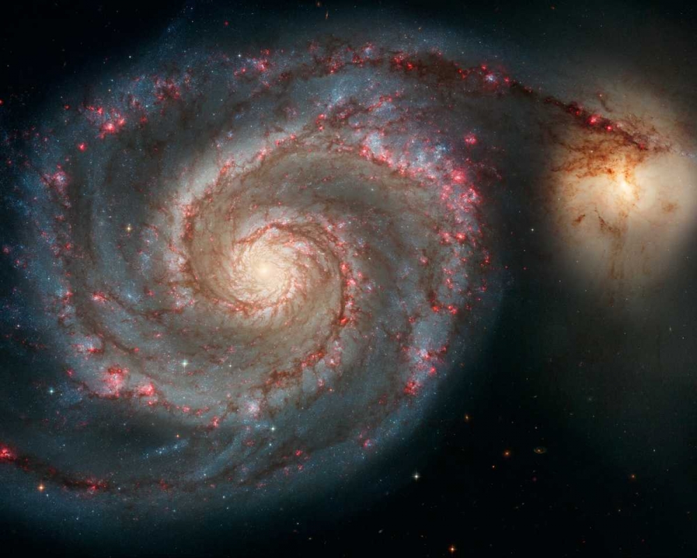 Wall art: M51 - The Whirlpool Galaxy, by NASA