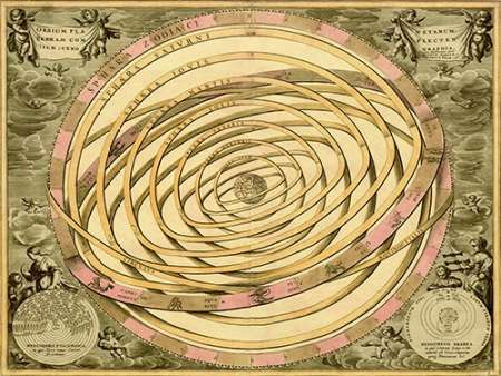 Wall Art Painting id:188649, Name: Maps of the Heavens: Orbium PlanenaMaps, Artist: Cellarius, Andreas