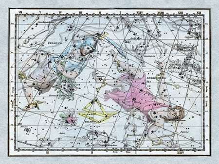 Wall Art Painting id:188674, Name: Maps of the Heavens: Andromeda and Perseus, Artist: Jamieson, Alexander