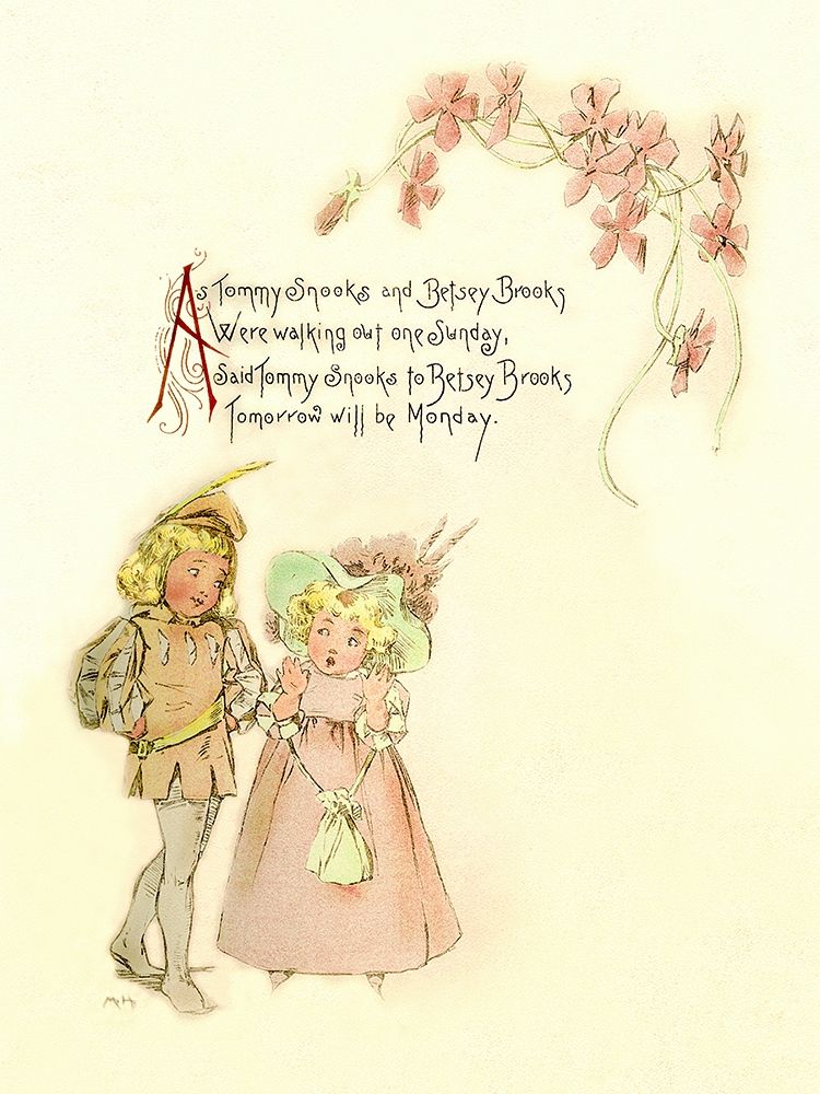 Art Print: Nursery Rhymes: Tommy Snooks and Betsey Brooks