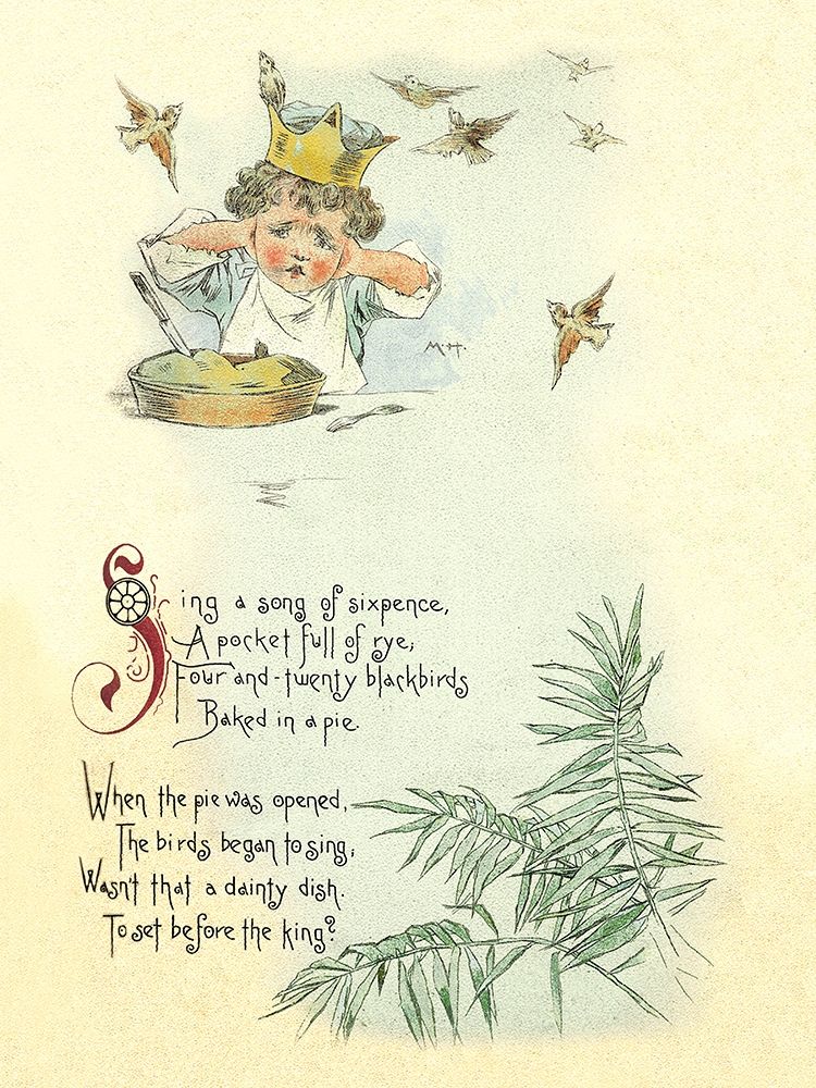 Art Print: Nursery Rhymes: Sing a Song of Sixpence