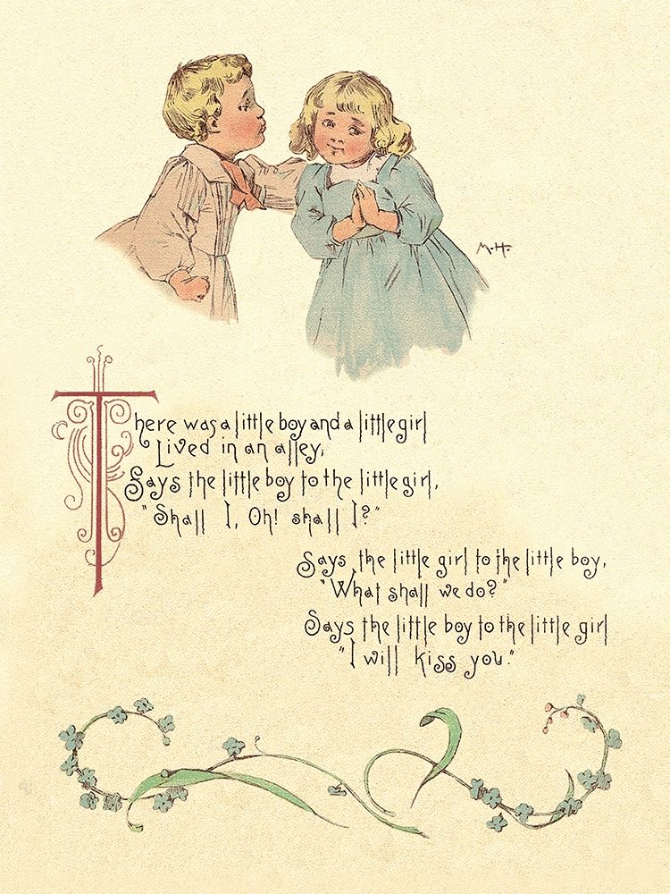 Art Print: Nursery Rhymes: There Was a Little Boy and a Little Girl