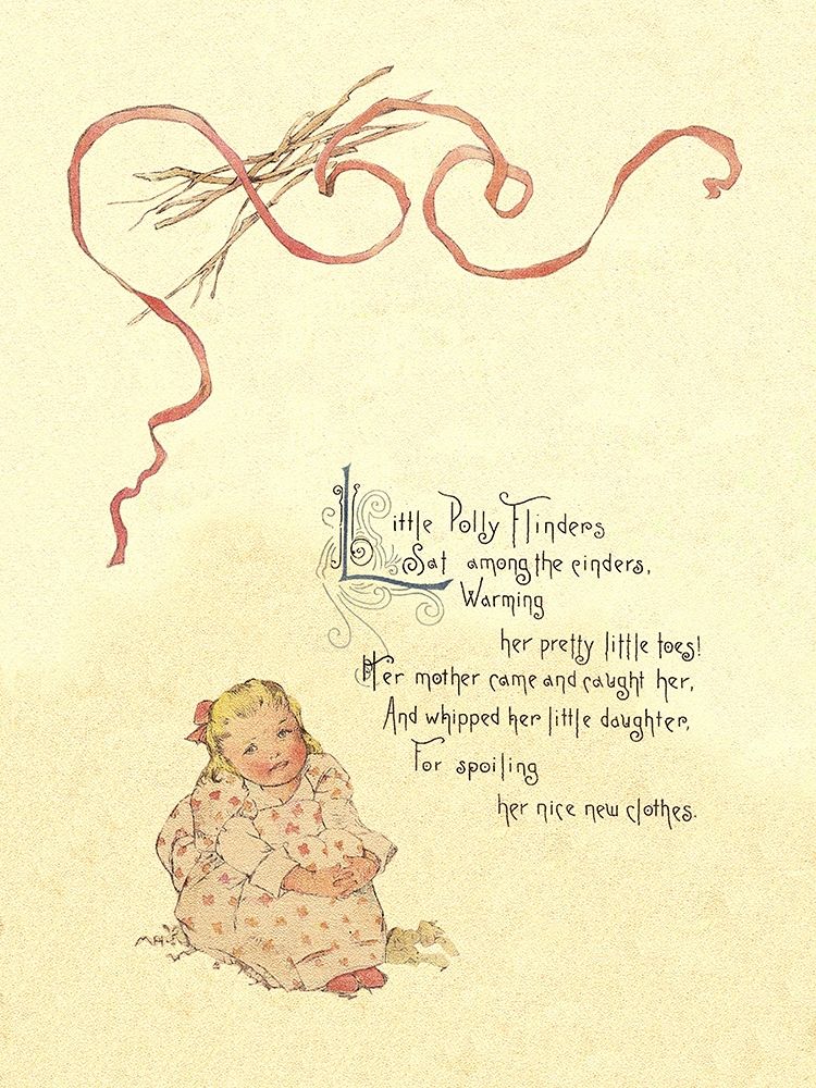 Art Print: Nursery Rhymes: Little Polly Flinders