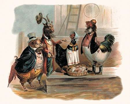Wall Art Painting id:188760, Name: Pigs and Pork: Party Animals, Artist: Advertisement