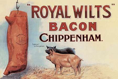 Wall Art Painting id:188761, Name: Pigs and Pork: Royal Wilts Bacon, Artist: Advertisement