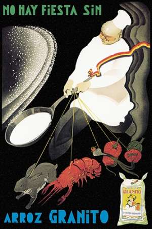 Wall Art Painting id:188768, Name: Cooks: No Hay Fiesta Sin Arroz Granito, Artist: Anonymous