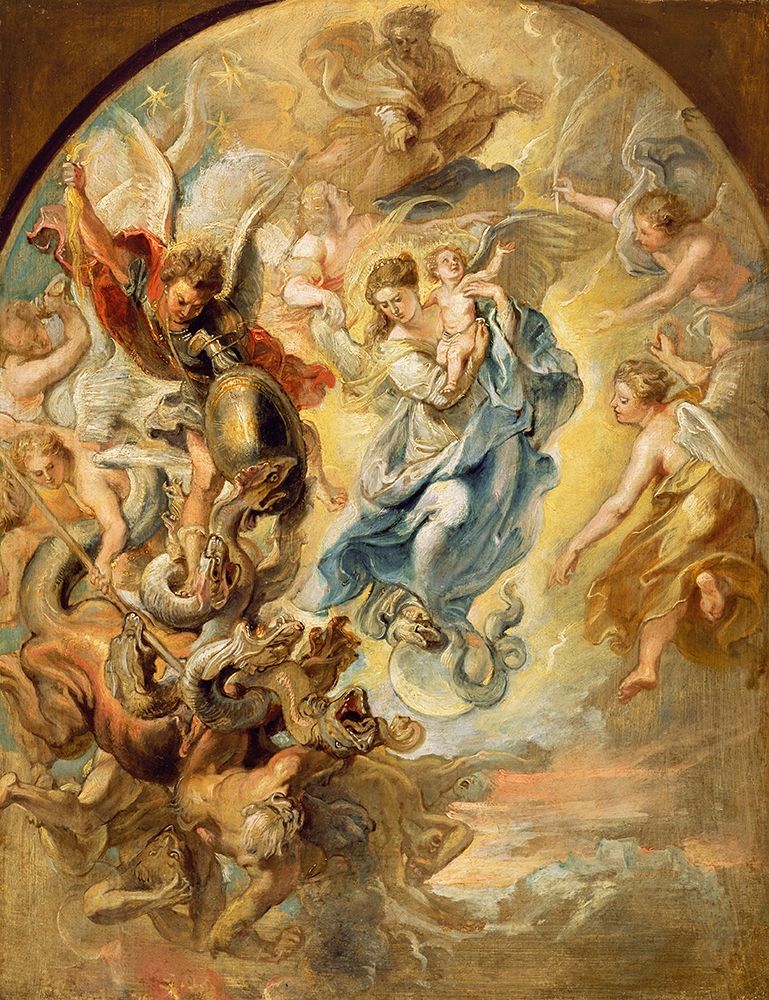 Wall Art Painting id:269063, Name: The Virgin as the Woman of the Apocalypse, Artist: Rubens, Peter Paul