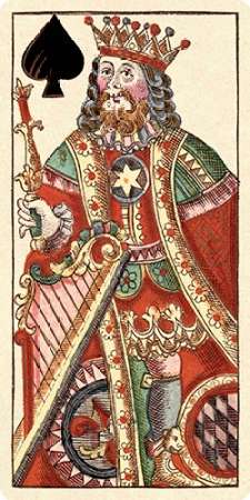 Wall Art Painting id:188844, Name: King of Spades (Bauern Hochzeit Deck), Artist: Gobl, Andreas Benedictus