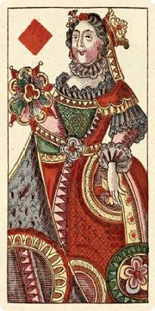 Art Print: Queen of Diamonds (Bauern Hochzeit Deck)