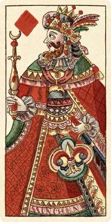 Wall Art Painting id:188852, Name: King of Diamonds (Bauern Hochzeit Deck), Artist: Gobl, Andreas Benedictus
