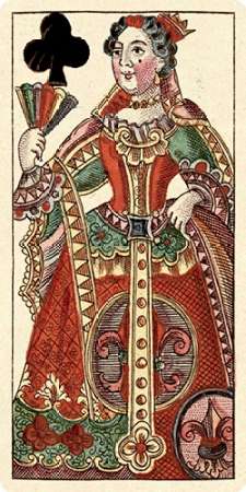 Art Print: Queen of Clubs (Bauern Hochzeit Deck)