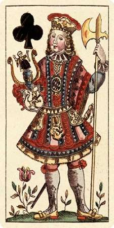Wall Art Painting id:188855, Name: Knave of Clubs (Bauern Hochzeit Deck), Artist: Gobl, Andreas Benedictus