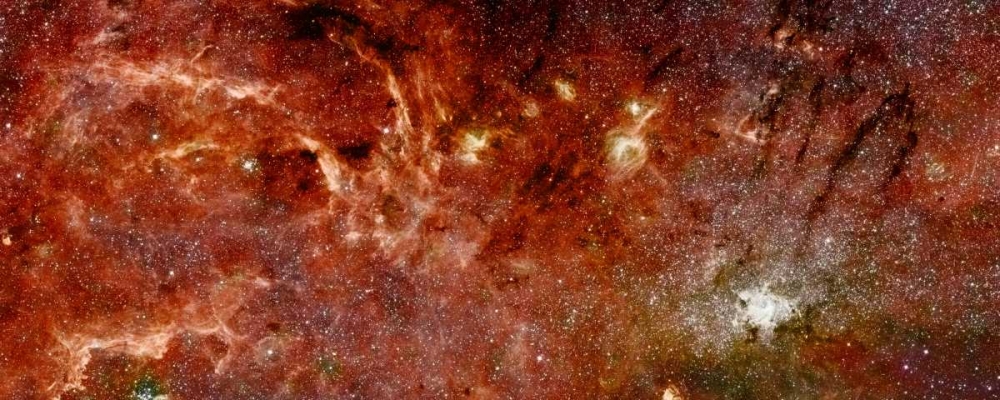 Wall Art Painting id:93180, Name: HST-Spitzer Composite of Galactic Center, Artist: NASA