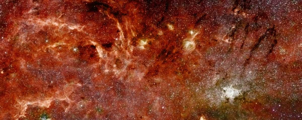 Wall art: HST-Spitzer Composite of Galactic Center, by NASA