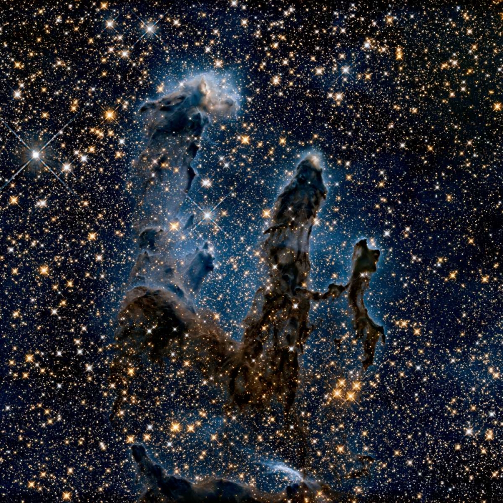 Wall art: A Near-Infrared View of the Pillars of Creation, by NASA