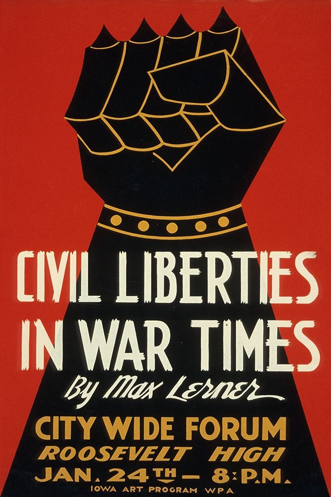 Art Print: Civil Liberties in War Times - Lecture