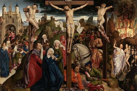 Wall art: The Crucifixion, by Master, Vintagesibly Andre dYpres, Dreux Bude