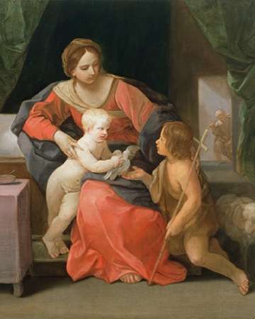 Wall Art Painting id:189018, Name: Virgin and Child with Saint John the Baptist, Artist: Reni, Guido