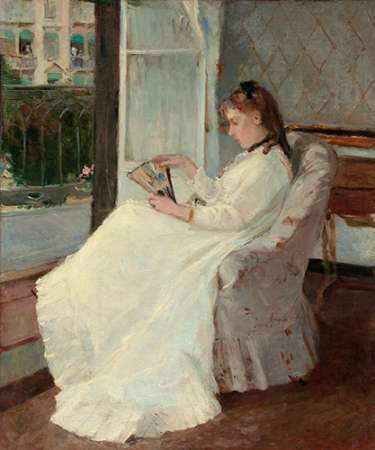 Wall art: The Artists Sister at a Window, 1869, by Morisot, Berthe
