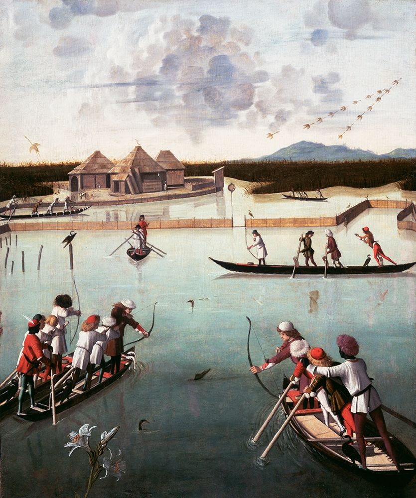 Wall Art Painting id:265994, Name: Hunting on the Lagoon, Artist: Carpaccio, Vittore