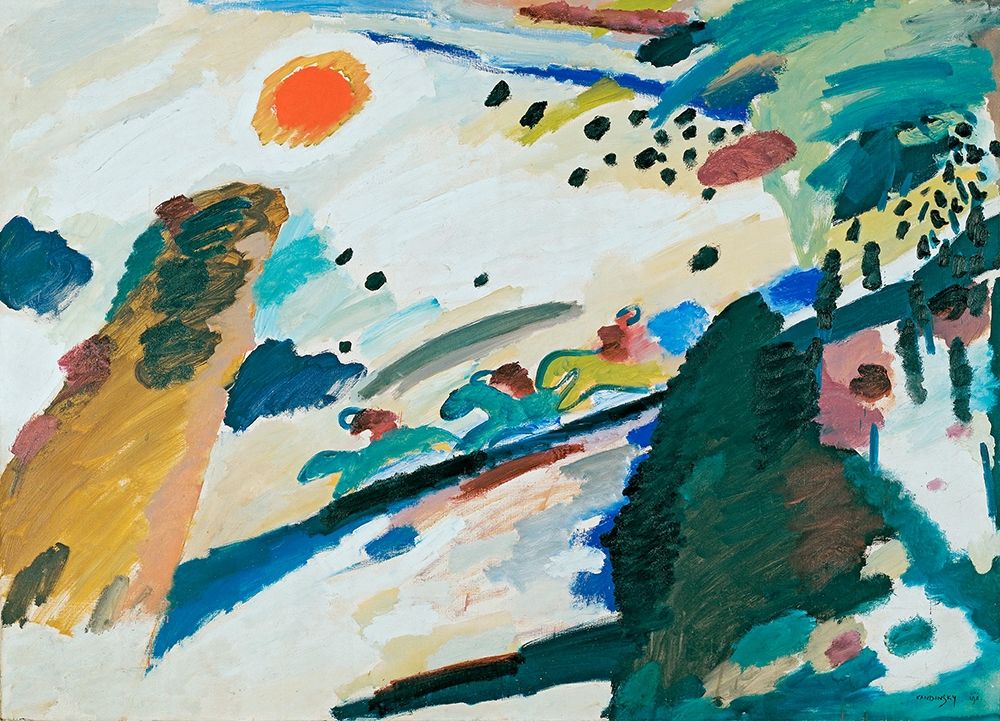 Wall art: Romantic Landscape, 1911, by Kandinsky, Wassily