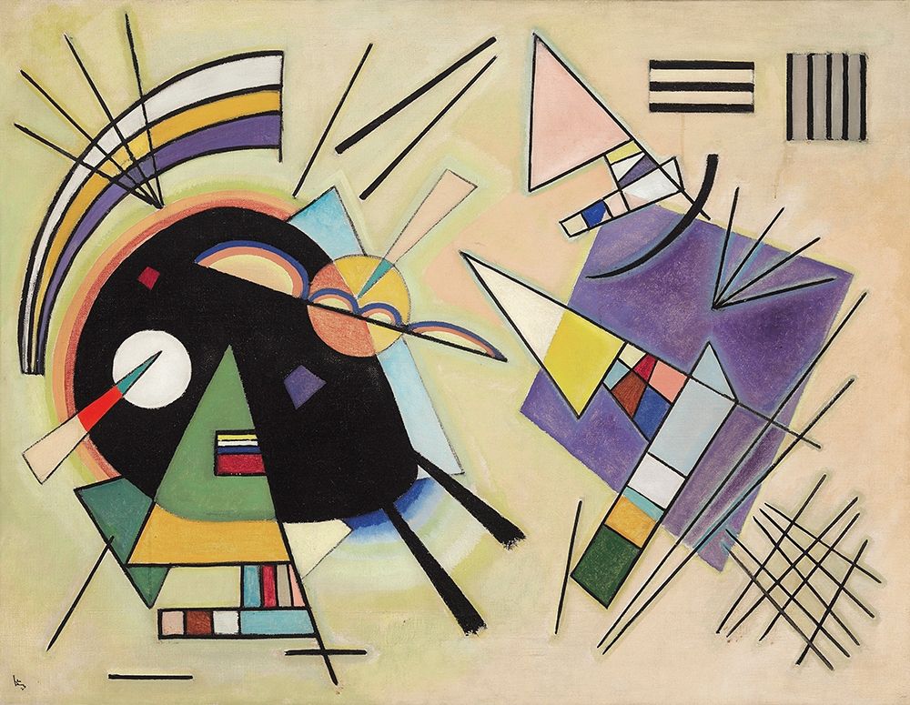 Wall Art Painting id:267755, Name: Black and Violet, 1923, Artist: Kandinsky, Wassily
